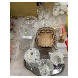 Pattern Glass w/ Serving Tray