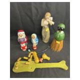 Nesting Dolls w/ Fisher Price String Toy & Brush