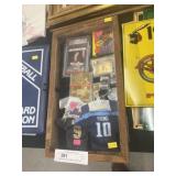 Showcase w/ Sports Collectibles & Trading Cards