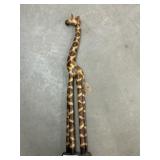 Large Carved Wood Giraffe