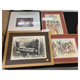 Framed Watercolors and Prints