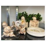 Porcelain Kewpie Doll Planters & Figurines