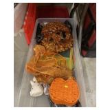 Storage Tote of Halloween Decor
