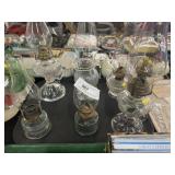 Grouping of Vintage Clear Glass Fluid Lights