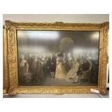 Large Gilt-Frame Print of Benjamin Franklin