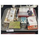 Assort. of Handkerchiefs w/ Vtg. Razors & Tie