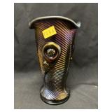 Unsigned Northwood Ribbed Tornado Vase