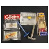 Grouping of Vintage Razors & Shaving Supplies