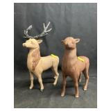 (2) Cast Metal Stags