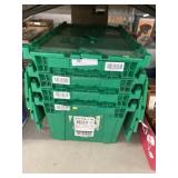 (4) Totes w/ Folding Lids