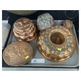 Assort. of Copper Food Molds