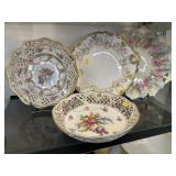 Antique Floral Pattern Chinaware w/ Bowl