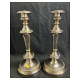 (2) Vintage Silver-Plate Candlesticks