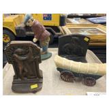 Cast Metal Bookends w/ Doorstop