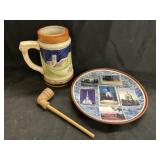 Gettysburg Souvenir Plate and Stein