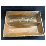 Primitive Wood Utensil Tray