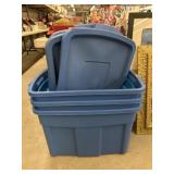 (4)  Storage Totes w/ (3) Lids