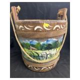Contemporary Paint-Decorated Bucket