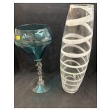 Art Glass Vases w/ Stengel Pottery Plate