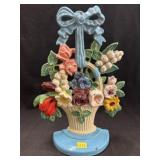 Cast Metal Floral Doorstop