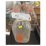 (5) Half Gallon Milk Bottles w/ Carrier