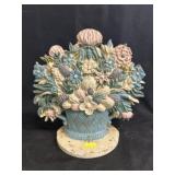 Unmarked Hubley Floral Bouquet Doorstop