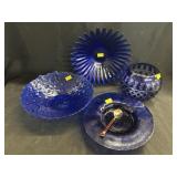 (4) Pcs. of Cobalt Glassware