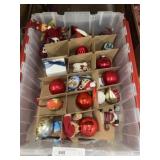 Storage Tote w/ Christmas Ornaments
