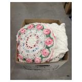 Box of Crocheted Table Covers