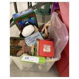 Storage Tote w/ Home Decor & Collectibles