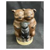Cast Metal Three Little Pigs Still Bank