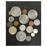 Grouping of US and Foreign Coins