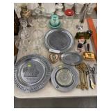 Armetale Plates, Stemware w/ Vase