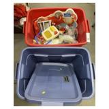 (2) Storage Totes w/ Toys