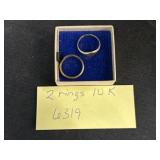 (2) 10K Gold Rings