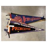 Grouping of Vintage University Pennants