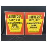 (2) 1978 PA Game Commission Cardboard Signs