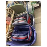 Large Assortment of Plastic Storage Totes