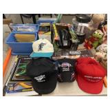 Assorted Hats, Lantern & Skating Helmet