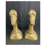 (2) Brass Goose-Form Bookends