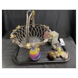 Silver Plate Baskets w/ Paper Weights