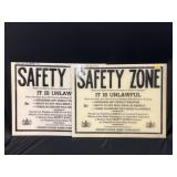 (2) Game Commission Vinyl Signs