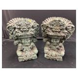 (2)  South American Composition Bookends