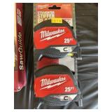 (2) Milwaukee 25ft Tape Measures