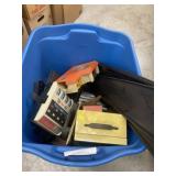 Storage Tote w/ Slot Car Track w/ Microscope