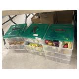 3 Storage Boxes of Christmas Ornaments & Easter
