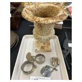 Cast Metal Ern w/ Bottle Tags