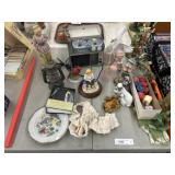 Porcelain Figurines w/ Radio and Candles