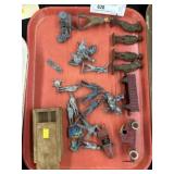 Cast Metal Soldiers w/ Vintage Toys