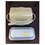 Vintage Plastic & Milk Glass Butter Dishes